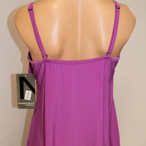 NWT Magicsuit by Miraclesuit Tiered Tankini Top size 10 - Picture 3 of 4